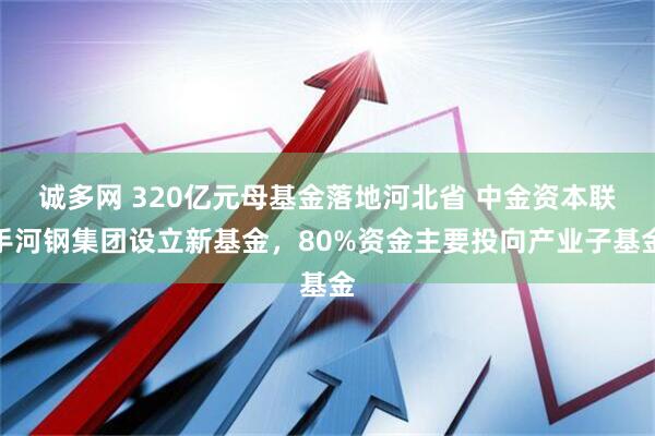诚多网 320亿元母基金落地河北省 中金资本联手河钢集团设立新基金，80%资金主要投向产业子基金